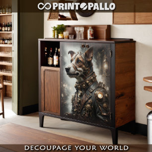 Papel De Seda Un Jack Russell Terrier Steampunk 