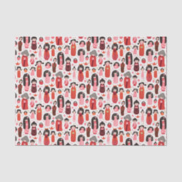 Papel De Seda Un kokeshi japonés ilustrado