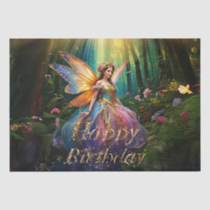 Papel De Seda Un mágico bosque encantado Feliz cumpleaños