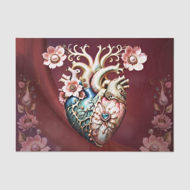 Papel De Seda Un maravilloso corazón noble. (Anverso)