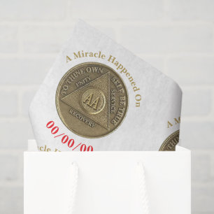 Papel De Seda Un milagro ocurrió el CUSTOM DATE Sober AA en mone