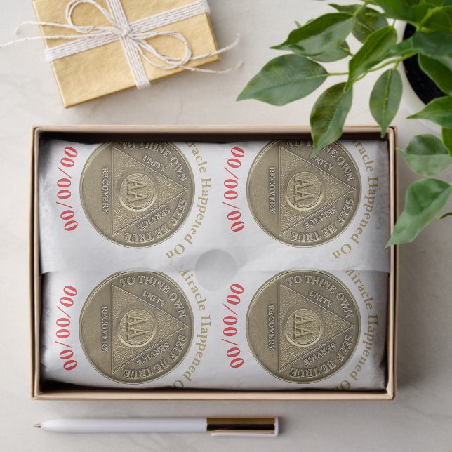 Papel De Seda Un milagro ocurrió en la PERSONALIZADO DATE Sober  (Regalo )