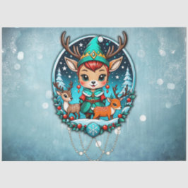 Papel De Seda Un mono reno al estilo personalizado