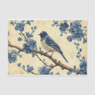 Papel De Seda Un pájaro azul de Jouy