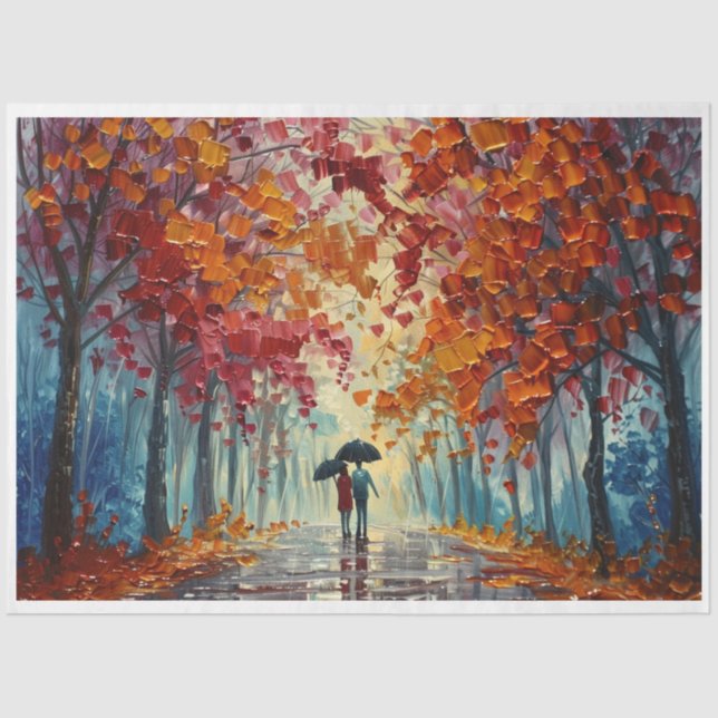 Papel De Seda Un paseo en la lluvia (Anverso)