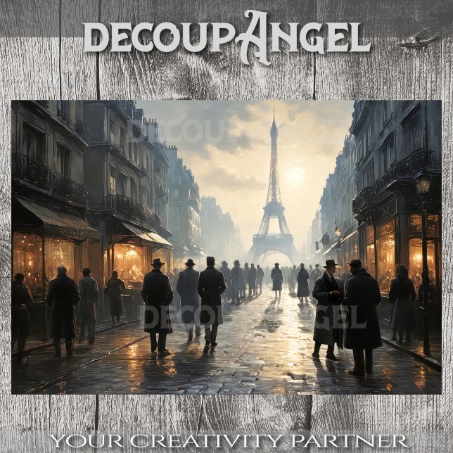 Papel De Seda Un paseo por París retro #1 - Decoupage - (Subido por el creador)