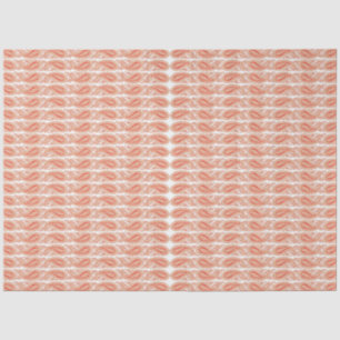 Papel De Seda un patrón naranja y blanco sobre un fondo blanco