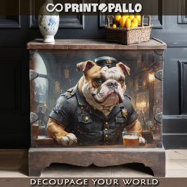 Papel De Seda Un policía bulldog inglés en un pub de Chicago de 