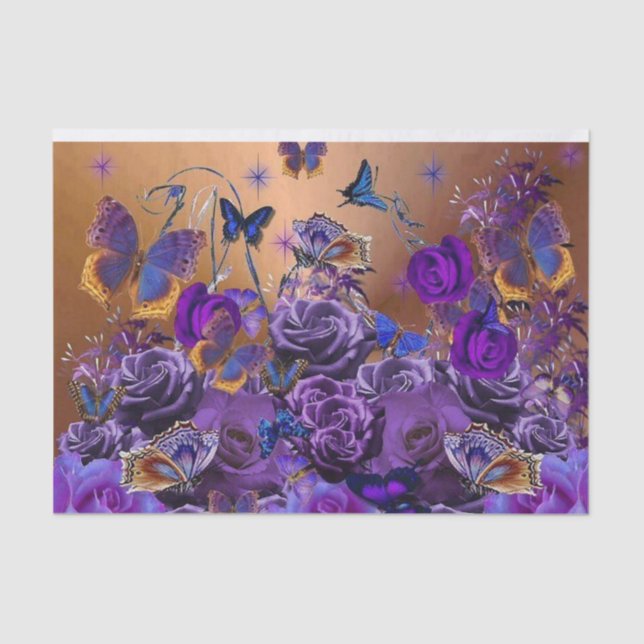 Papel De Seda Un ramo de mariposas (Anverso)