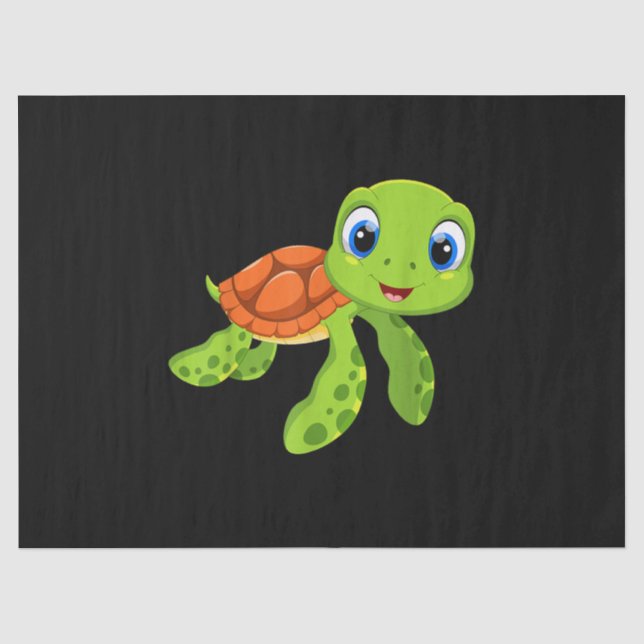 Papel De Seda Un regalo de tortuga de bebé de mar (Anverso)