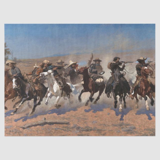 Papel De Seda Un salto para la madera por Frederic Remington (Anverso)