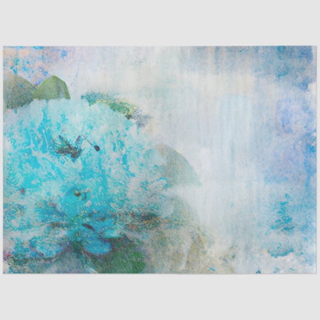 Papel De Seda Un Shabby azul Chic Ephemera Design Series 2 (Anverso)