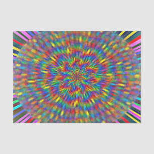 Papel De Seda Un teñido anudado floral