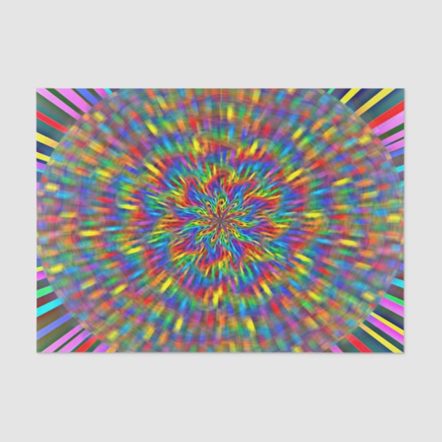 Papel De Seda Un teñido anudado floral (Anverso)