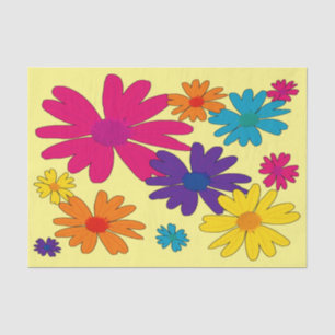 Papel De Seda Una cama de flores de margarita