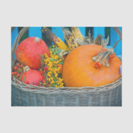 Papel De Seda Una cesta de vacaciones con calabazas