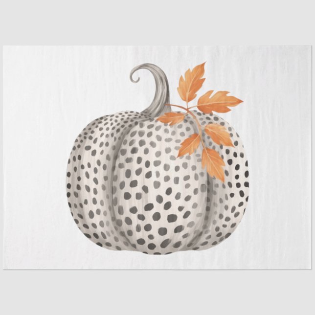 Papel De Seda Una Colección de Diseños de Calabazas de Otoño 2 (Anverso)