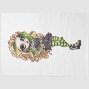 Papel De Seda Una Colección de Diseños de Halloween de una Chica