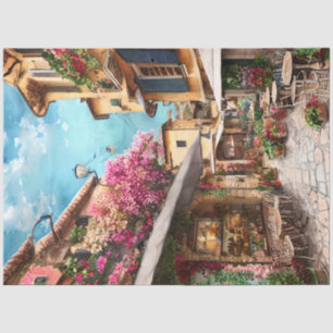 Papel De Seda Una escena callejera italiana Serie de diseño de e