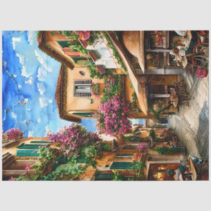 Papel De Seda Una escena callejera italiana Serie de diseño de e