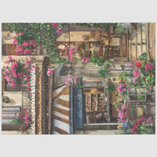 Papel De Seda Una escena callejera italiana Serie de diseño de e