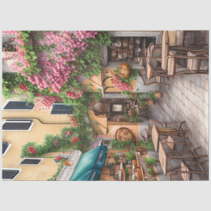 Papel De Seda Una escena callejera italiana Serie de diseño de e