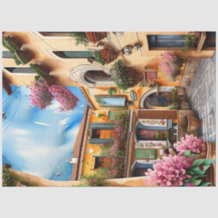 Papel De Seda Una escena callejera italiana Serie de diseño de e