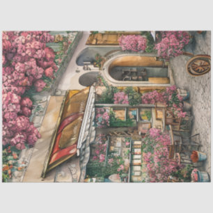 Papel De Seda Una escena callejera italiana Serie de diseño de e