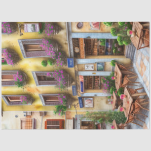 Papel De Seda Una escena callejera italiana Serie de diseño efím