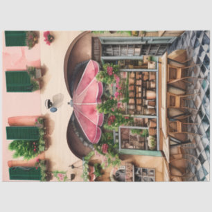 Papel De Seda Una escena callejera italiana Serie de diseño efím