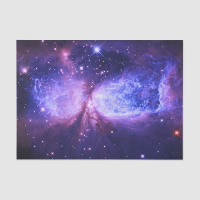 Papel De Seda Una estrella nace azul púrpura (Anverso)