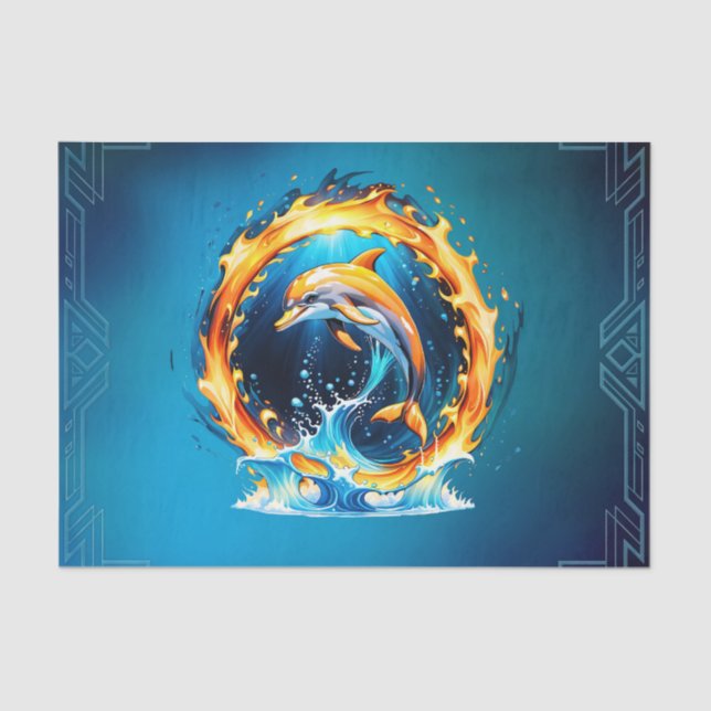 Papel De Seda Una fascinante interacción de fuego y agua (Anverso)