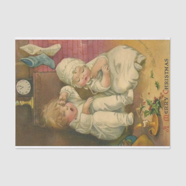 Papel De Seda Una Feliz Navidad por Ellen Clapsaddle (Anverso)