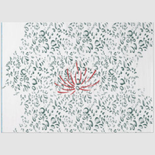 Papel De Seda una flor roja sobre un fondo negro