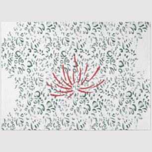 Papel De Seda una flor roja sobre un fondo negro
