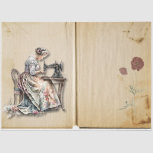 Papel De Seda Una habitación de costura floral Serie Diseño #1