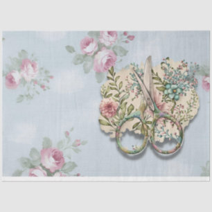 Papel De Seda Una habitación de costura floral Serie Diseño #12