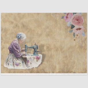 Papel De Seda Una habitación de costura floral Serie Diseño #6