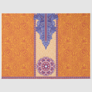 Papel De Seda una imagen de un patrón naranja y azul