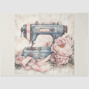 Papel De Seda Una máquina de coser floral serie diseño #15