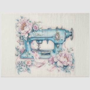 Papel De Seda Una máquina de coser floral serie diseño #16