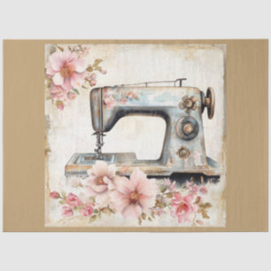Papel De Seda Una máquina de coser floral serie diseño #20