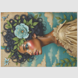 Papel De Seda Una mujer afroamericana mezcla desacuerdo mediátic