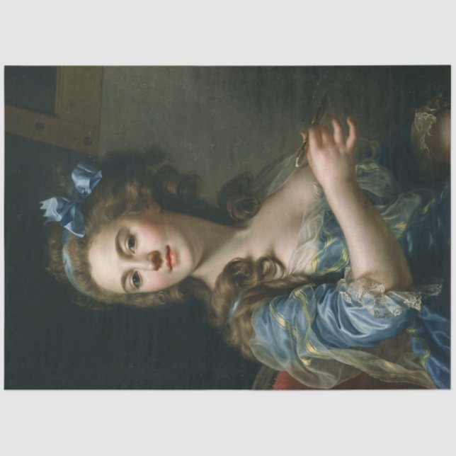 Papel De Seda Una mujer desconsoladora de la época de la efiemer (Anverso)