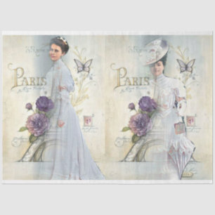 Papel De Seda Una mujer parisina shabby chic serie diseño 23