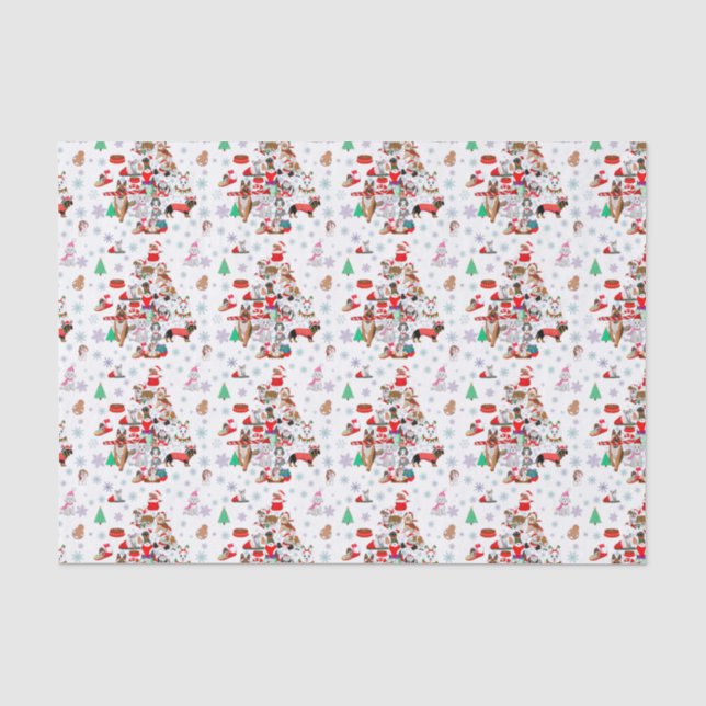 Papel De Seda Una Navidad perruna muy alegre (Anverso)