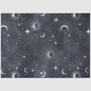 Papel De Seda Una noche estrellada de plata Serie Diseño 9