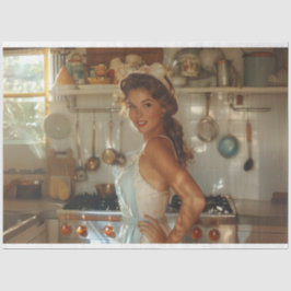 Papel De Seda Una nostálgica mujer desdecorada a mediados del si