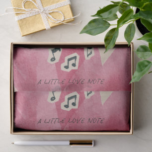 Papel De Seda 'Una pequeña nota de amor' Corazones Notas musical