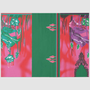 Papel De Seda una pintura de una rana en un campo de hierba